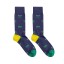 Billy Brown Socks | Men's Music Boombox Socks | Blue & Green