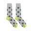 Billy Brown Socks | Men's Vinyl Socks | Grey & Yellow