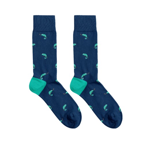 Billy Brown Socks | Men's Chameleon Socks | Blue & Green