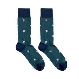 Billy Brown Socks | Men's Goose Socks | Blue & Grey