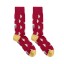 Billy Brown Socks | Men's Dali Clock Socks | Red & Yellow