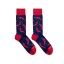Billy Brown Socks | Women's Chilli Socks | Red & Blue