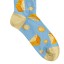Billy Brown Socks | Women's Cheese Socks | Blue & Yellow