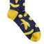 Billy Brown Socks | Women's Banana Socks | Blue & Yellow