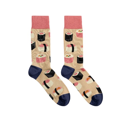 Billy Brown Socks | Women's Sushi Socks | Pink & Blue