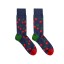 Billy Brown Socks | Women's Cherry Socks | Blue & Red