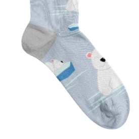 Billy Brown Socks | Women's Polar Bear Socks | Blue & White