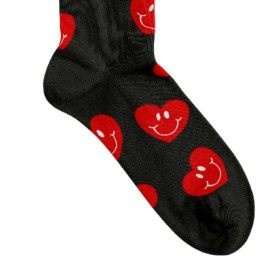 Billy Brown Socks | Women's Smiling Heart Socks | Red