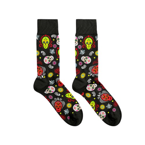 Billy Brown Socks | Women's Sugar Skull Socks | Multicolour