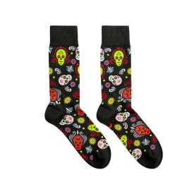 Billy Brown Socks | Women's Sugar Skull Socks | Multicolour