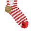 Billy Brown Socks | Men's Striped Santa Socks | Red & White