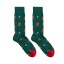 Billy Brown Socks | Men's Gingerbread Socks | Green & Red