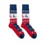 Billy Brown Socks | Men's Flying Reindeer Socks | Red & Blue