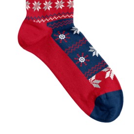 Billy Brown Socks | Men's Flying Reindeer Socks | Red & Blue