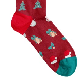 Billy Brown Socks | Men's Christmas Wonderland Socks | Red