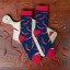 Billy Brown Socks | Men's Chilli Socks | Red & Blue