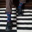 Billy Brown Socks | Women's Cherry Socks | Blue & Red