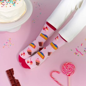Billy Brown Socks | Women's Cake Heaven Socks | Pink