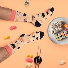 Billy Brown Socks | Men's Sushi Socks | Pink & Blue