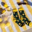 Billy Brown Socks | Men's Lemon Socks | Green & Yellow
