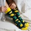 Billy Brown Socks | Women's Lemon Socks | Green & Yellow