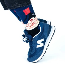 Billy Brown Socks | Men's Wine Socks | Blue & Red