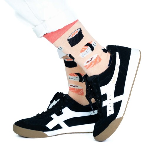 Billy Brown Socks | Women's Sushi Socks | Pink & Blue