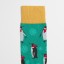 Billy Brown Socks | Men's Winter Penguin Socks | Green & Yellow