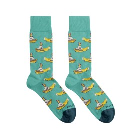Billy Brown Socks | Men's Submarine Socks | Blue & Yellow
