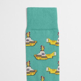 Billy Brown Socks | Men's Submarine Socks | Blue & Yellow