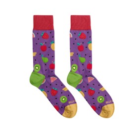 Billy Brown Socks | Women's Tropical Fruit Socks | Purple & Red
