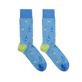 Billy Brown Socks | Women's Gin Socks | Blue