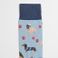 Billy Brown Socks | Women's Multi Dog & Hearts Socks | Blue