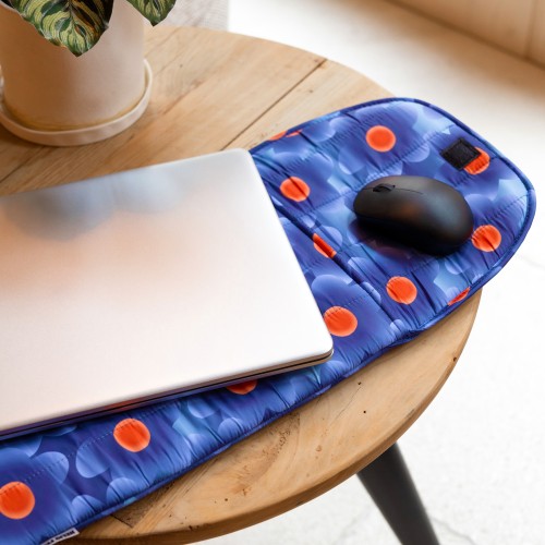 Helio Ferretti | Floral Print Laptop Sleeve | Blue