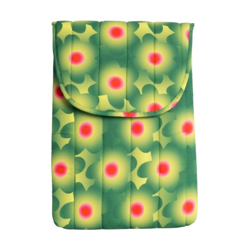 Helio Ferretti | Floral Print Laptop Sleeve | Green