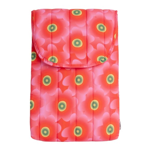 Helio Ferretti | Floral Print Laptop Sleeve | Red
