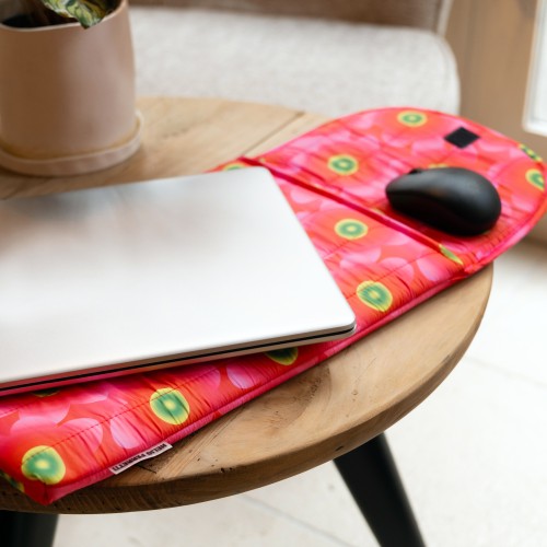 Helio Ferretti | Floral Print Laptop Sleeve | Red