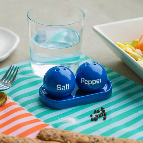 Helio Ferretti | Salt & Pepper Set On Tray | Blue
