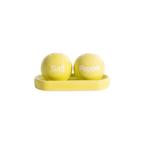 Helio Ferretti | Salt & Pepper Set On Tray | Yellow