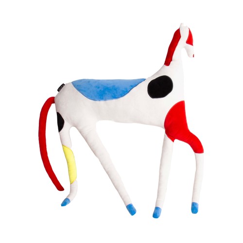 Helio Ferretti | Abstract Horse Cushion | Multicolour