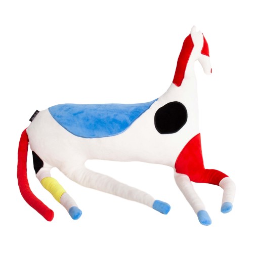 Helio Ferretti | Abstract Horse Cushion | Multicolour