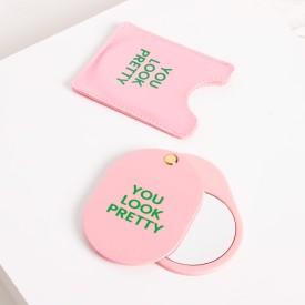 Helio Ferretti | Pocket Mirror | You Look Pretty | Pink