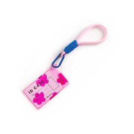 Helio Ferretti | Card Holder with Carabiner Clip | Floral | Pink
