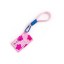 Helio Ferretti | Card Holder with Carabiner Clip | Floral | Pink
