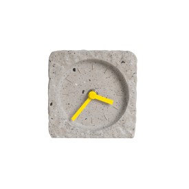 Helio Ferretti | Square Stone-Look Mantel Clock | Grey