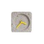Helio Ferretti | Square Stone-Look Mantel Clock | Grey