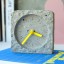Helio Ferretti | Square Stone-Look Mantel Clock | Grey
