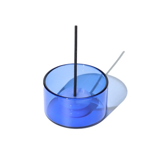 Helio Ferretti | Glass Incense Holder | Blue