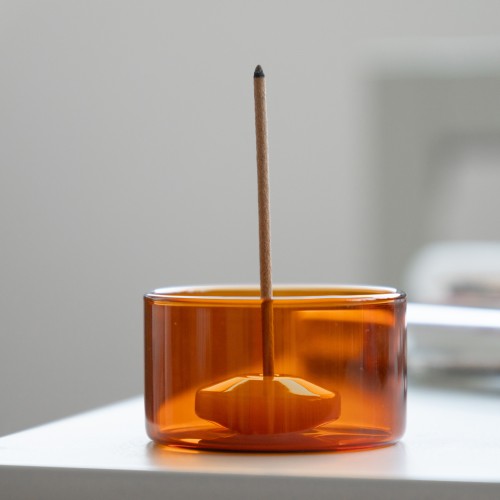Helio Ferretti | Glass Incense Holder | Amber