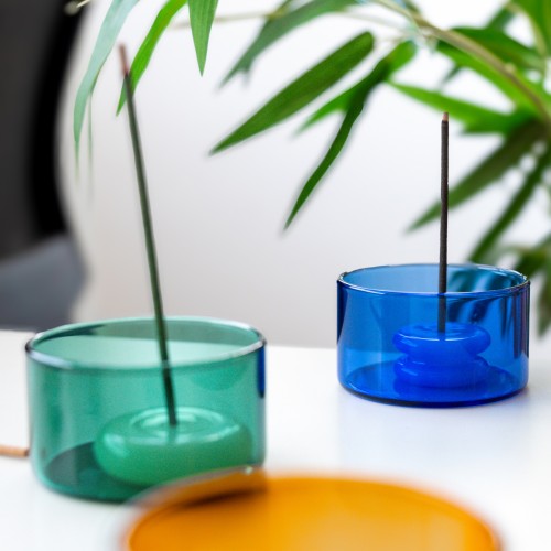 Helio Ferretti | Glass Incense Holder | Green